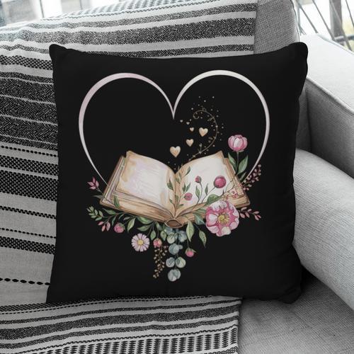 Book Lover Heart Shaped Reading Art Librarian Pillowcase - Bookorys