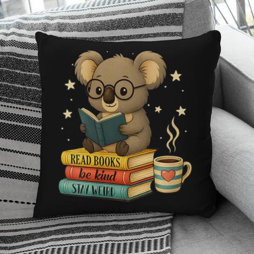 Book Lover Koala Reading Bookish Library Read Books Be Kind Pillowcase - Bookorys