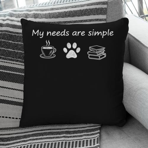 Book Lovers Dog And Coffee And Dogs Coffee And Books Pillowcase - Bookorys UK