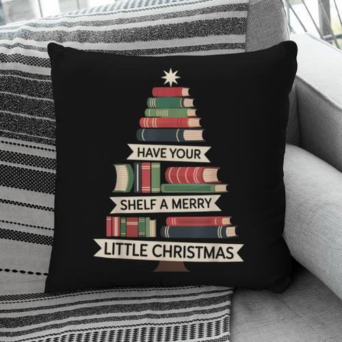 Book Merry Little Christmas Tree Holiday Pillowcase - Bookorys