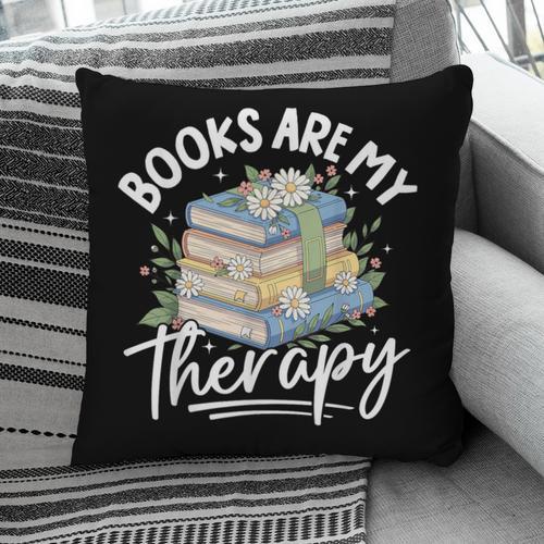 Book Are My Therapy Aesthetic Bookish Reading Pillowcase - Bookorys