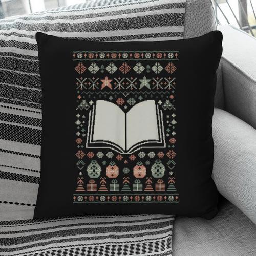 Book Reading Ugly Christmas Pillowcase - Bookorys DE
