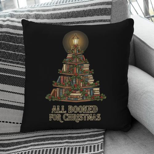 All Booked For Christmas Book Tree Book Lover Teacher Pillowcase - Bookorys UK