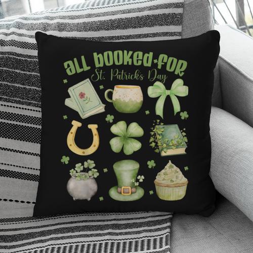 ALL Booked For St Patricks Day Bookish Leprechaun Bookworm Pillowcase - Bookorys DE