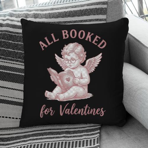All Booked For Valentines Cute Cherub Vintage Book Lover Pillowcase - Bookorys DE