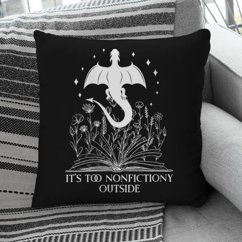 Bookish Dragon Book Club Reading Its Too Nonfictiony Outside Pillowcase - Bookorys