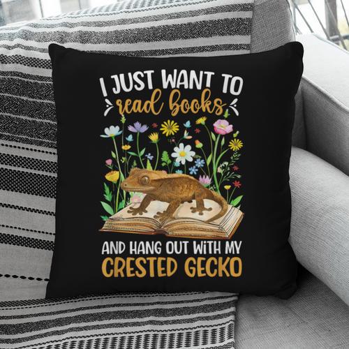 Books And Crested Gecko Owner Crestie Lover Pillowcase - Bookorys DE