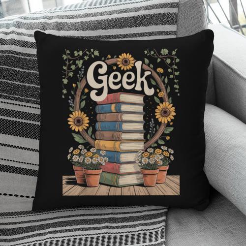Books Geek Sunflower Floral Cute Vintage Books Reader Lover Pillowcase - Bookorys