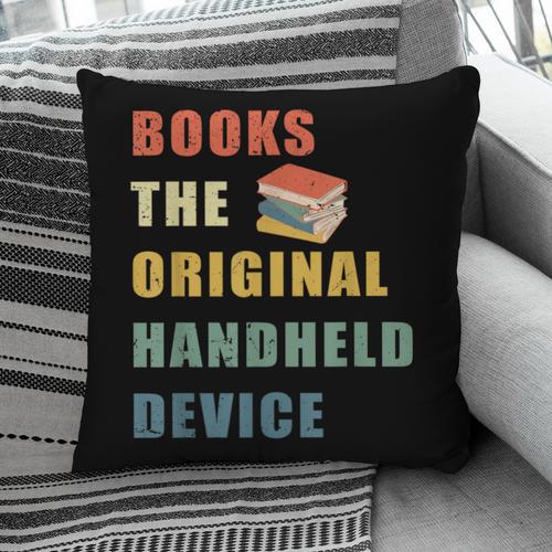 Books The Original Handheld Device Vintage Book Pillowcase - Bookorys