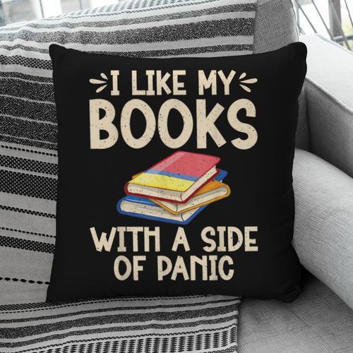 I Like My Books With a Side Of Panic Thriller Pillowcase - Bookorys