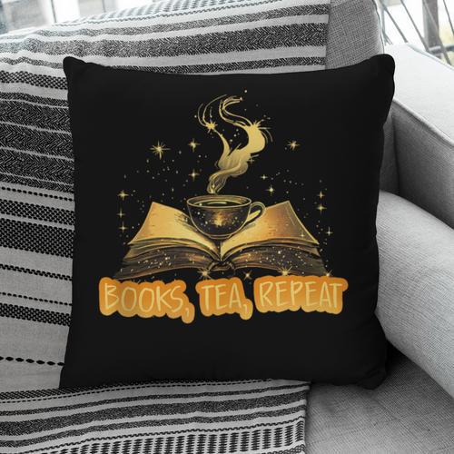 Books Tea Repeat Pillowcase - Bookorys UK