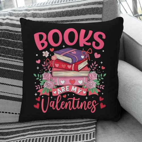 Books Are My Valentine Coquette Bow Book Flower Girl Women Pillowcase - Bookorys DE
