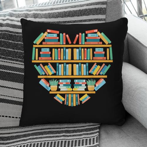 Bookshelf Heart Pillowcase - Bookorys DE