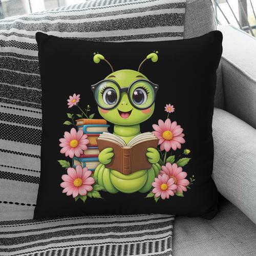 Bookworm Costume Kawaii Reading Worm For World Book Day Pillowcase - Bookorys