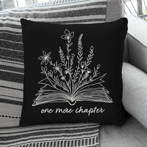Bookworm One More Chapter Cozy Reader Minimalist Book Lover Pillowcase - Bookorys UK