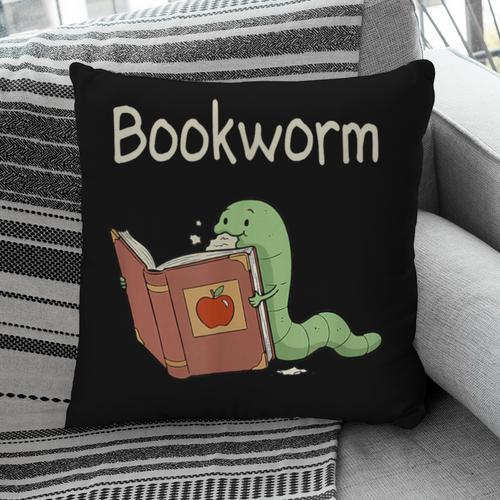 Bookworm Worm Reading Book Lover Read Books Librarian Pillowcase - Bookorys
