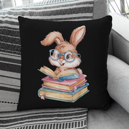 Bunny Rabbit Reading Books Rabbit Books Bunny Reader Pillowcase - Bookorys