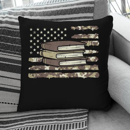 Camo Across America Read Reading Book Librarian Men Women Pillowcase - Bookorys DE