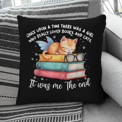Cats And Books Easily Distracted By Book & Cat Lover Men Women Kids Pillowcase - Bookorys CA