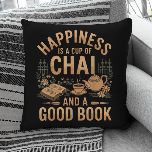 Chai And A Good Book Lover Reading Chai Tea Chai Latte Pillowcase - Bookorys