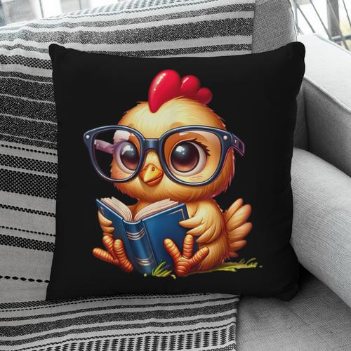 Chicken Reading a Book Farm Animal Chick Pillowcase - Bookorys DE