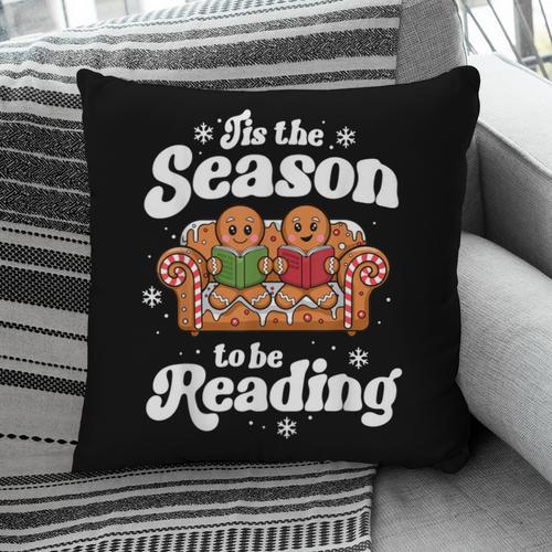 Christmas Book Lover Gingerbread Library Reading Bookaholic Pillowcase - Bookorys UK