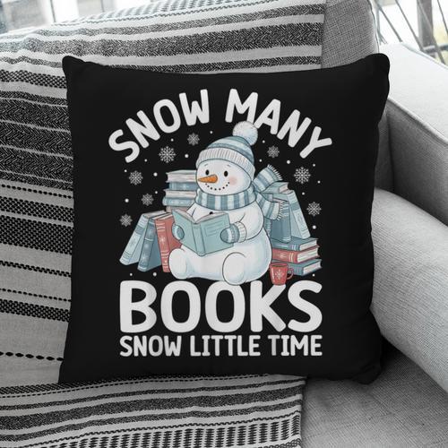 Christmas Reading Snowman So Many Books Men Women Kids Pillowcase - Bookorys DE