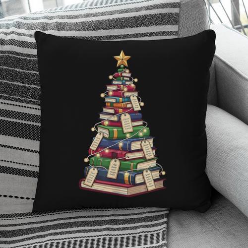 Christmas Tree Of Books For Readers And Librarians Pillowcase - Bookorys