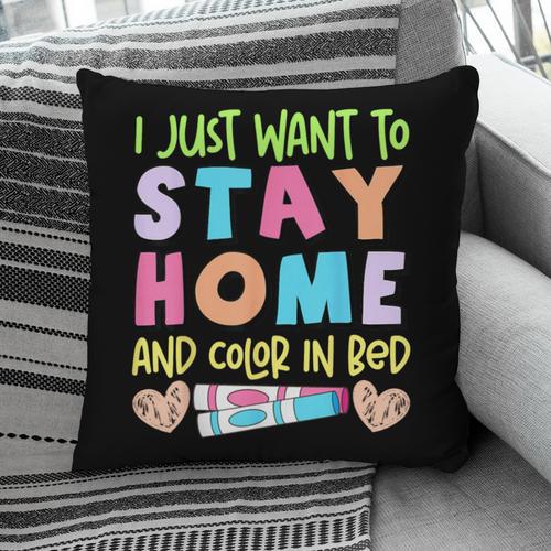 Color In Bed Coloring Book Lover Humor Therapy Marker Pillowcase - Bookorys DE