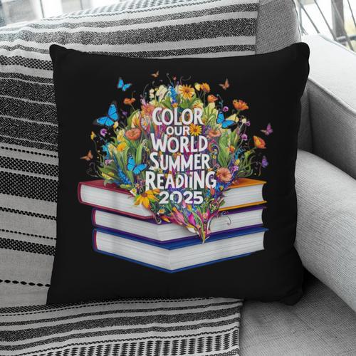 Color Our World Summer Reading 2025 Cute Book Wildflowers Pillowcase - Bookorys DE