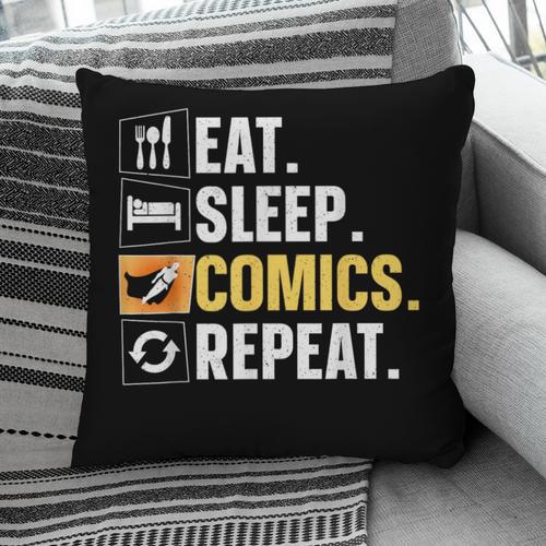 Comic Book Comic Stuff & Accessories -Adult Small Modern Letter Print Crew Collar Short Sleeve T-Shirt Pillowcase - Bookorys DE