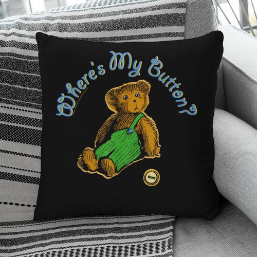 Corduroy Where's My Button Teddy Bear Retro Children's Book Pillowcase - Bookorys