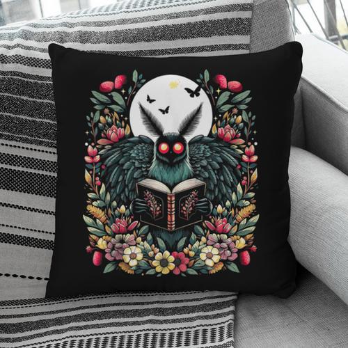 Cottagecore Aesthetic Mothman With Book Cryptid Pillowcase - Bookorys DE