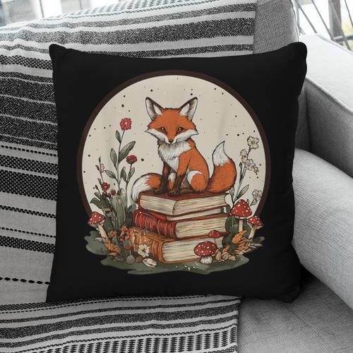 Cottagecore Fox With Books Pillowcase - Bookorys DE