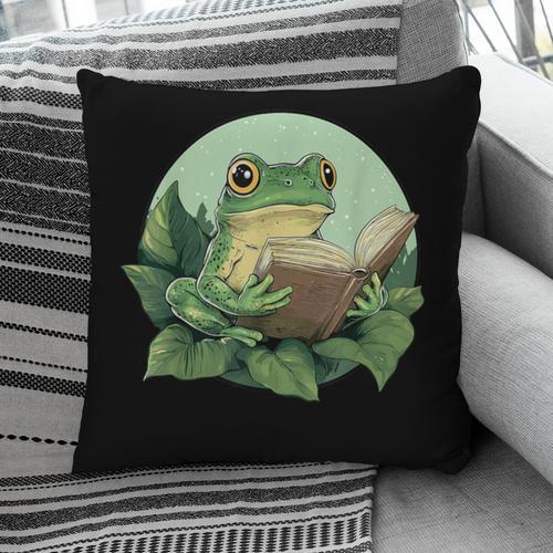 Cottagecore Frog Reading a Book Pillowcase - Bookorys DE
