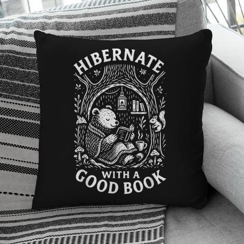 Cozy Bear Reading Hibernate With a Book Pillowcase - Bookorys UK