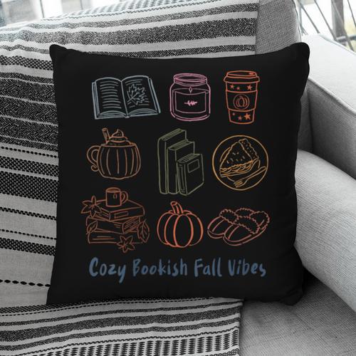 Cozy Bookish Fall Vibes Pumpkin Latte Books Autumn Reading Pillowcase - Bookorys CA