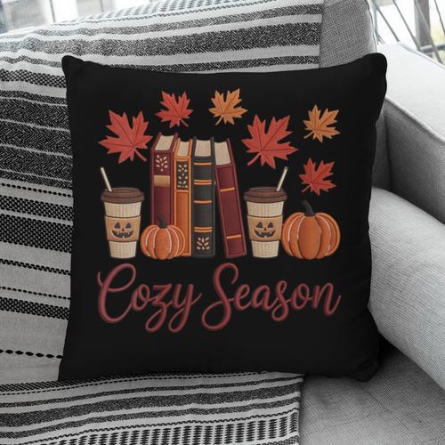 Cozy Season Autumn Leaves Books Pumpkins Fall Halloween Pillowcase - Bookorys