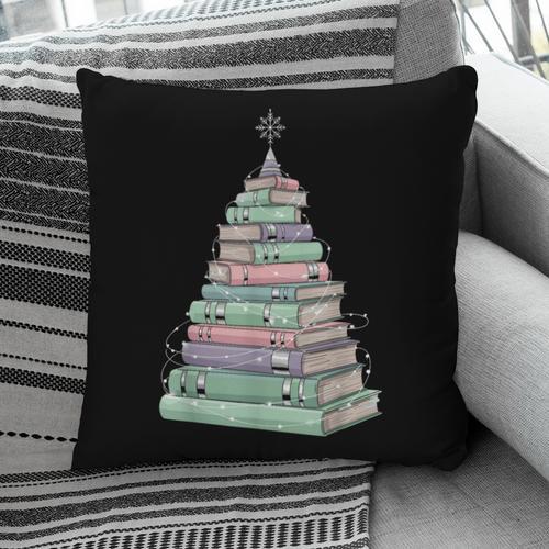 Cute Bookmas Christmas Book Tree Book Lover Teacher Pillowcase - Bookorys AU