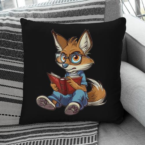 Cute Coyote With Book I Kids Coyote Pillowcase - Bookorys DE