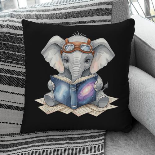 Cute Elephant Reading Universe Book Pillowcase - Bookorys DE