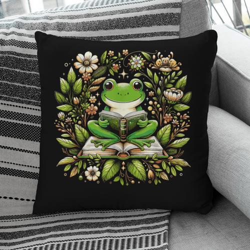 Cute Floral Frog Book Reading Pillowcase - Bookorys DE