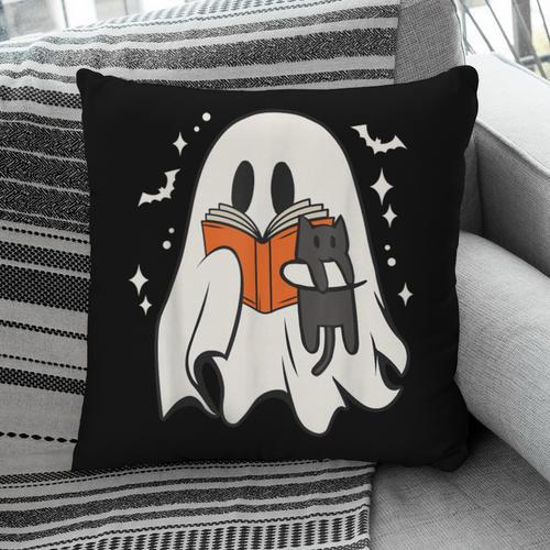 Cute Ghost Reading Book Spooky Season Halloween Costume Kids Pillowcase - Bookorys AU