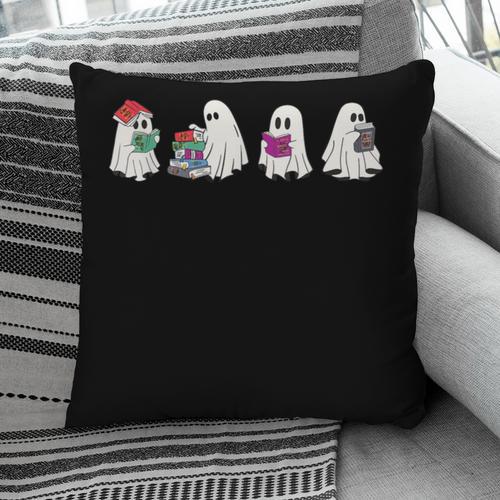 Cute Ghosts Reading Books Lover Spooky Season Halloween Pillowcase - Bookorys