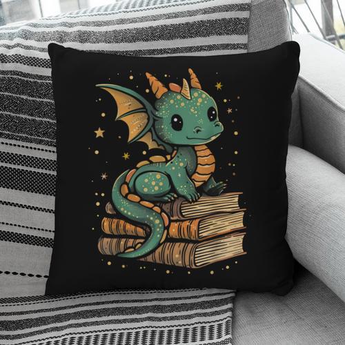 Cute Kawaii Dragon Fantasy Book Lover Book Nerd Pillowcase - Bookorys