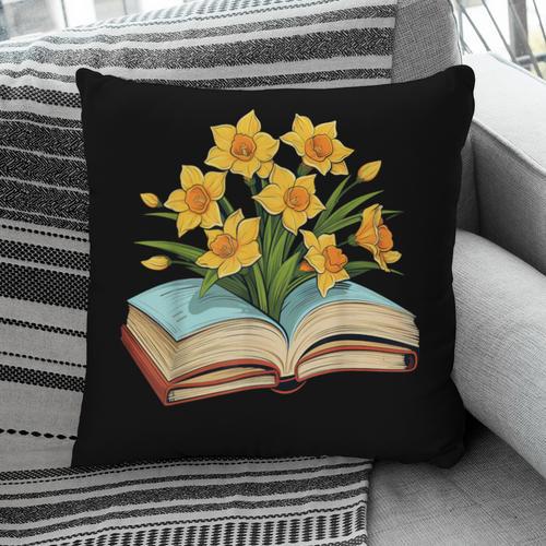 Daffodils Flowers Book Floral Pillowcase - Bookorys CA