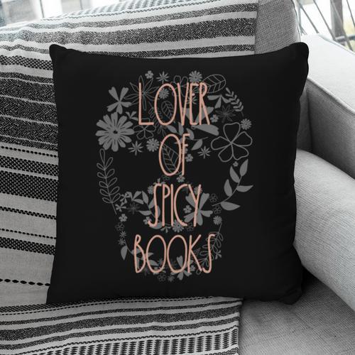 Dark Romance Book Lover Women Read Spicy Books Skeleton Dibs Pillowcase - Bookorys