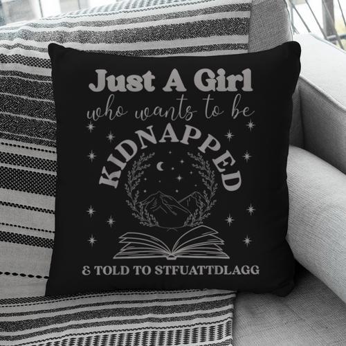 Dark Romance Merch Kidnapped STFUATTDLAGG Smutt Book Lover Pillowcase - Bookorys DE