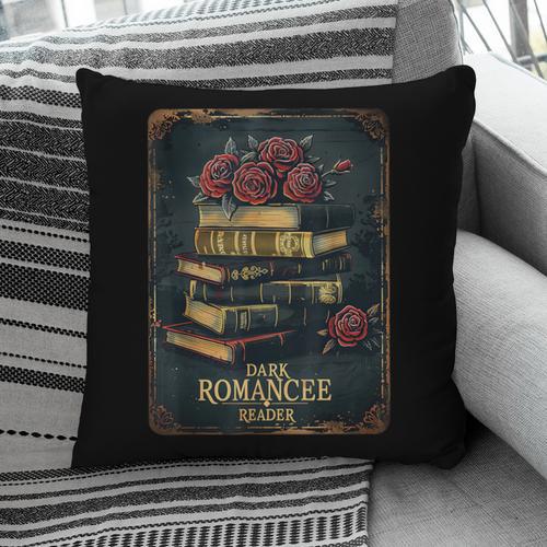 Dark Romance Reader Vintage Floral Book Lover Pillowcase - Bookorys