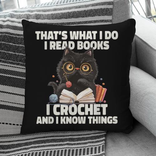 Das Ist Es Was Ich Tue Ich Lese Books Crochet And Pillowcase - Bookorys DE